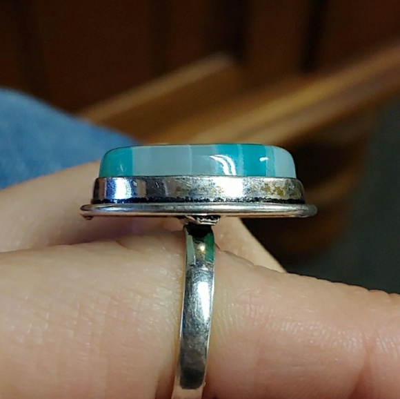 Sterling Silver Gemstone Ring Size 7 - Picture 3 of 3